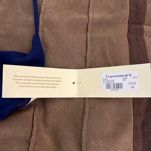 Navy tank from Francesca’s *new with tags* - Picture 3 of 3
